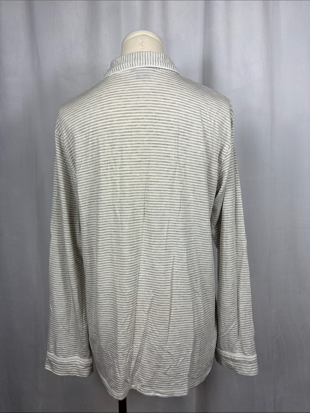 J. Crew Eco Dreamiest Long-Sleeve Pajama Set‎ in Gray Stripe. - Picture 3 of 16